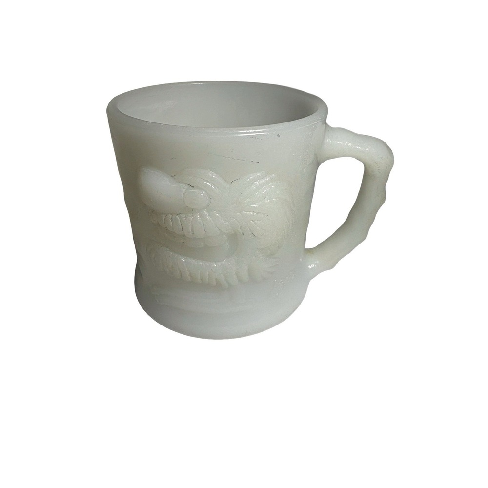 Vintage B.C. Comic GROG Milk Glass Mug Coffee‎ Cup Johnny Hart Fire King Comics